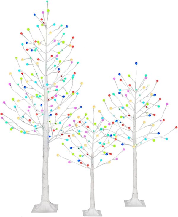 Tree with led Lights, 4FT 5FT and 6FT Lighted Artificial Trees - Image 2