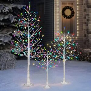 Tree with led Lights, 4FT 5FT and 6FT Lighted Artificial Trees