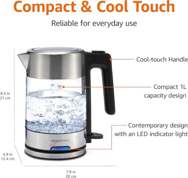 Amazon Basics Glass Hot Water Kettle - Image 4