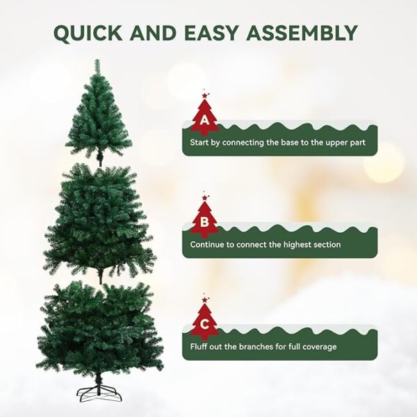 Christmas Spruce Tree with 1,000 Branch Tips,Artificial - Image 4