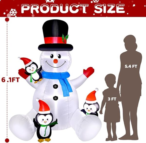 Christmas Snowman Inflatable & Penguin Inflatable Cute - Image 6