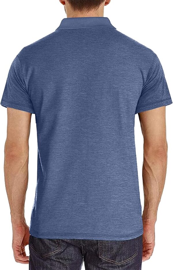 Polo Shirts Classic Button Short Sleeve - Image 4