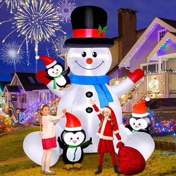 Christmas Snowman Inflatable & Penguin Inflatable Cute - Image 3