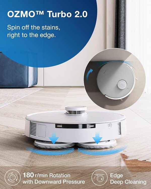 T20 Omni Robot Vacuum and Mop,Hot Water Mop Washing,Auto Hot Air-Drying,9mm - Image 2