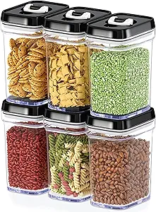KITCHEN Airtight Food Storage Containers with Lids – 6 Piece Set