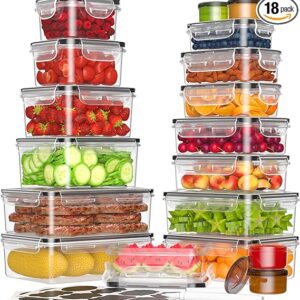 Food Storage Containers with Lids(18 Containers