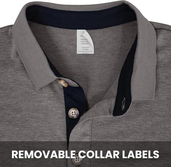 Polo Shirts Classic Button Short Sleeve - Image 2