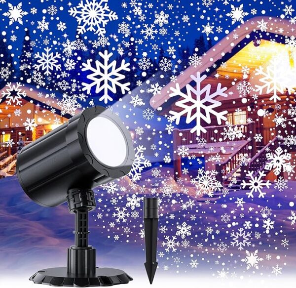 Christmas Projector Lights Outdoor, Dynamic Snowflake Projector