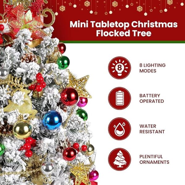 Small Christmas Tree with Lights, Prelit Tabletop - Image 6