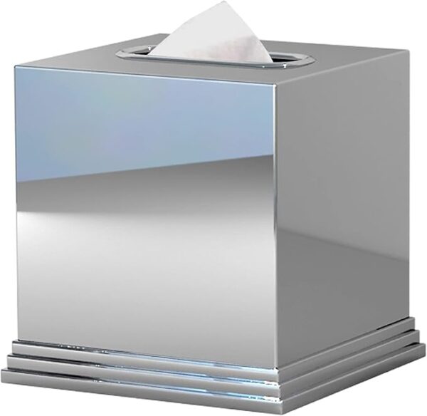Stainless Steel Square Facial Tissue Box Cover