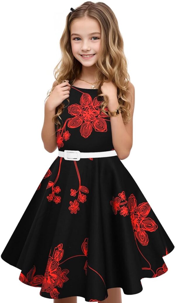 Girls Vintage Dress 50s Retro - Image 4