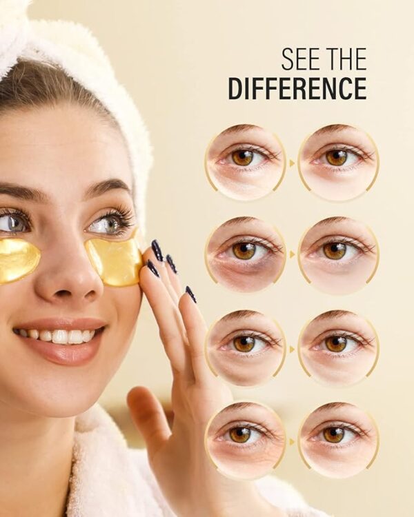 Gold Under Eye Patches (25 Pairs), eye mask - Image 3