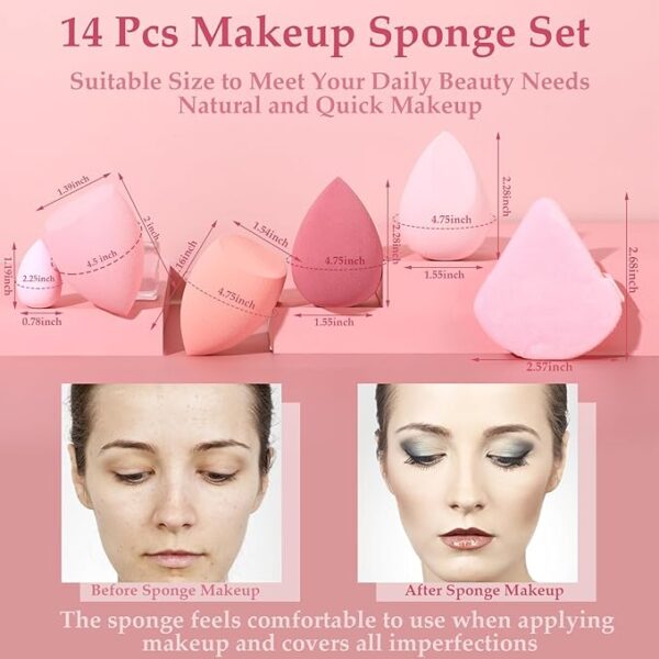 14 Pcs Makeup Sponge Set - Image 4