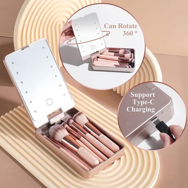 Travel Makeup Brush Set Foundation Powder - Image 5