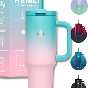 Tumbler with Handle and Straw  Mug