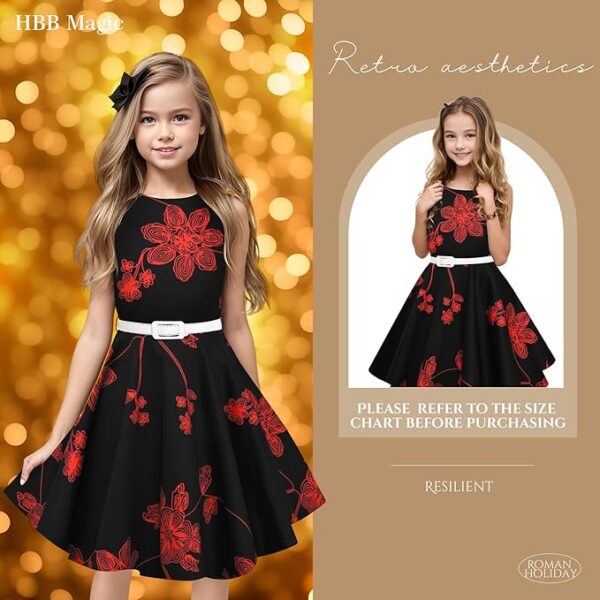 Girls Vintage Dress 50s Retro - Image 6