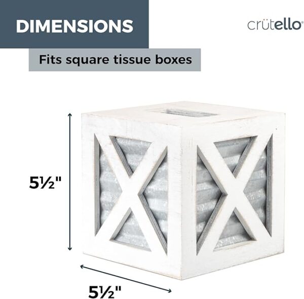 Wooden X Frame Tissue Box Cover - Image 5