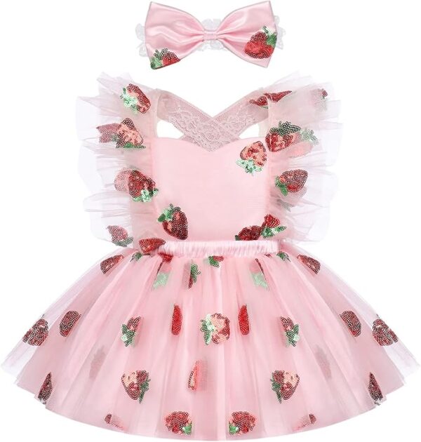 Backless Tutu Dress with Headband Cake Smash