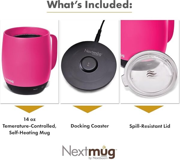 Heating Coffee Mug  True Pink - Image 4