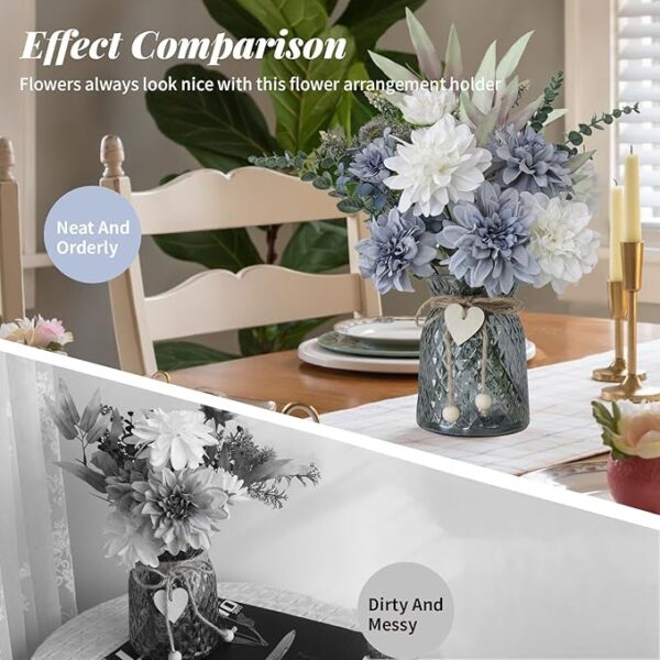 Flowers in Vase,8 Dahlias,Silk - Image 2