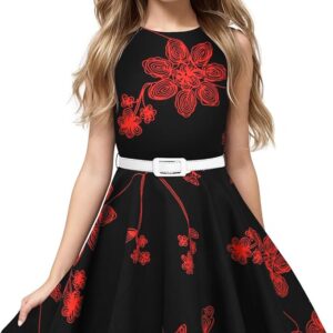 Girls Vintage Dress 50s Retro