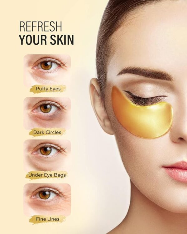 Gold Under Eye Patches (25 Pairs), eye mask - Image 5