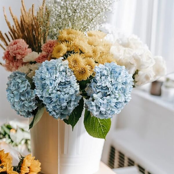 Blue Hydrangea Artificial Flowers - Image 2