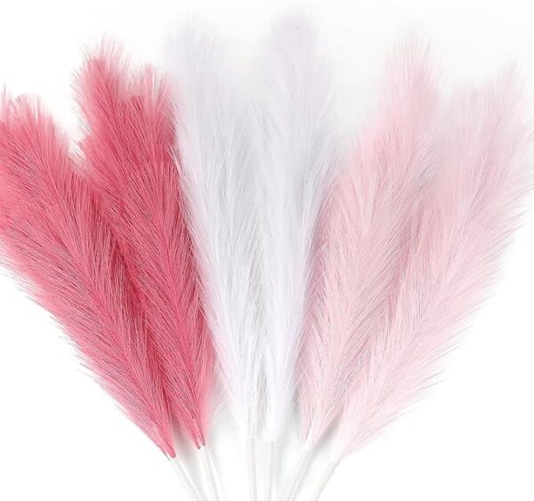 Pink Pampas Grass Bathroom Decor