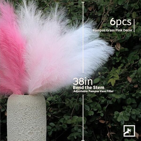 Pink Pampas Grass Bathroom Decor - Image 6