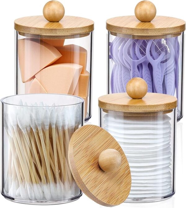 Holder Dispenser with Bamboo Lids