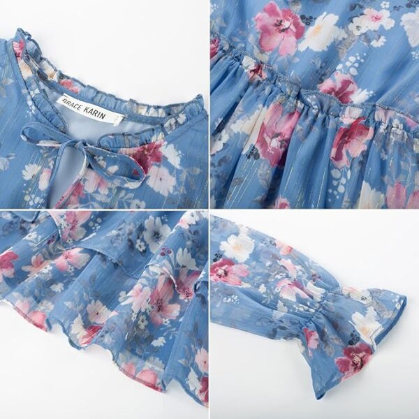 Girls Fall Long Sleeve Dress - Image 3