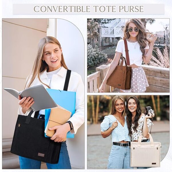 Corduroy Tote Bag for Women - Image 5