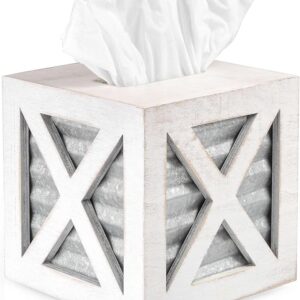 Wooden X Frame Tissue Box Cover