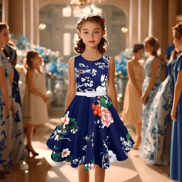 Girls Vintage Dress - Image 2