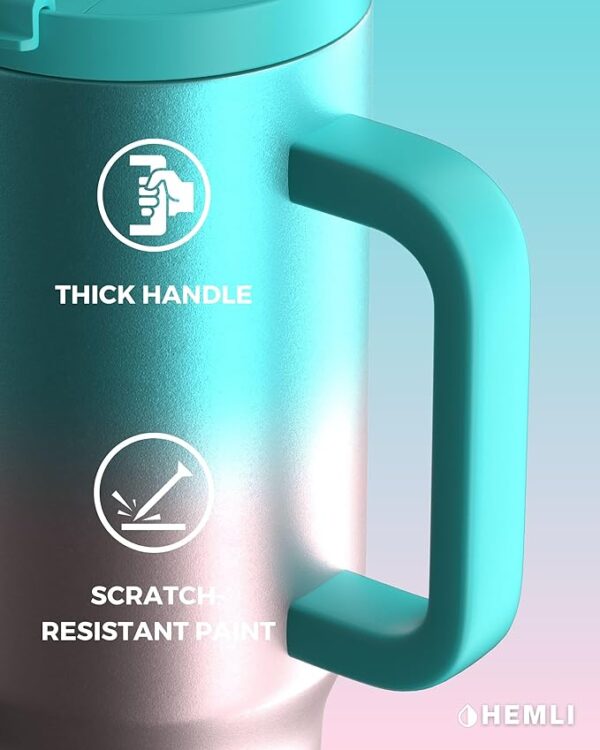 Tumbler with Handle and Straw  Mug - Image 3