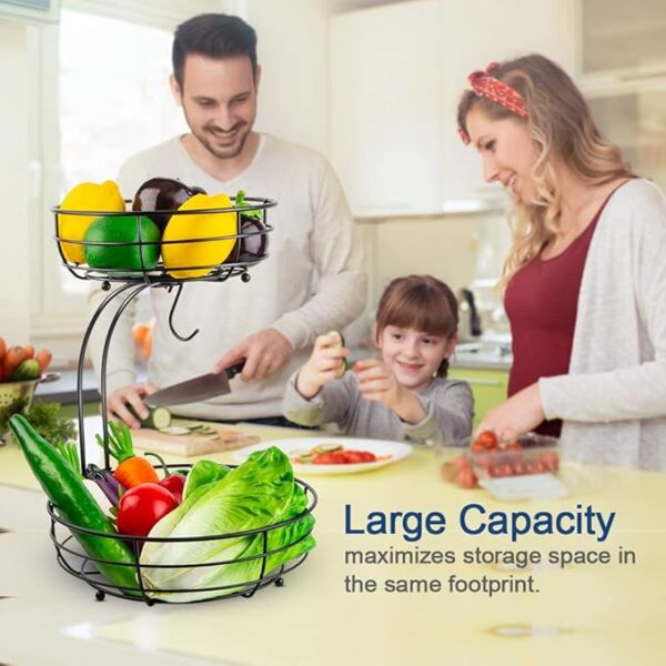 Iron 2-Tier Countertop Fruit Vegetables - Image 2