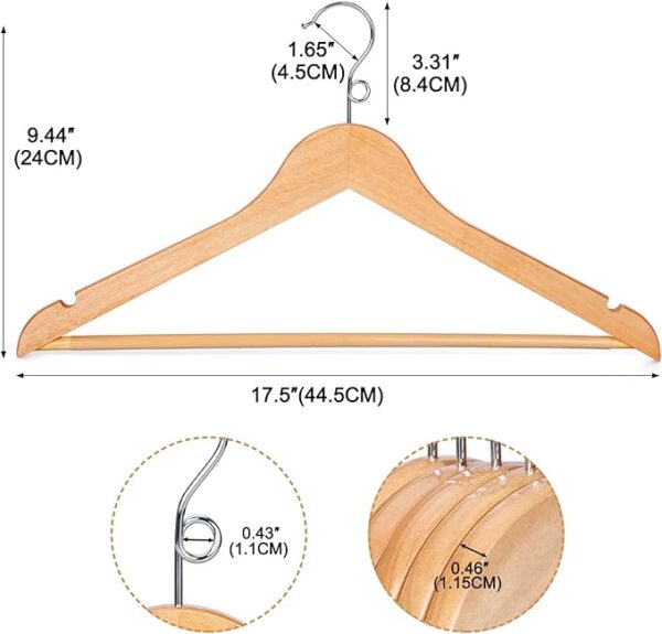 Wooden Hangers 30 Pack - Image 3