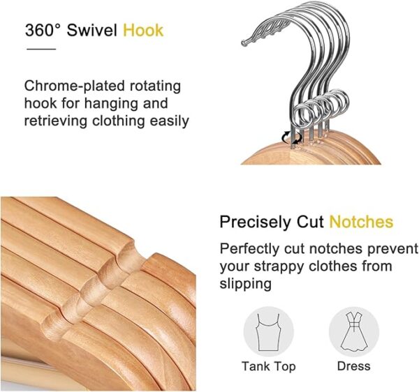 Wooden Hangers 30 Pack - Image 4