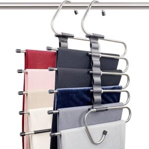 Pants Hangers Space Saving - 2 Pack for Closet